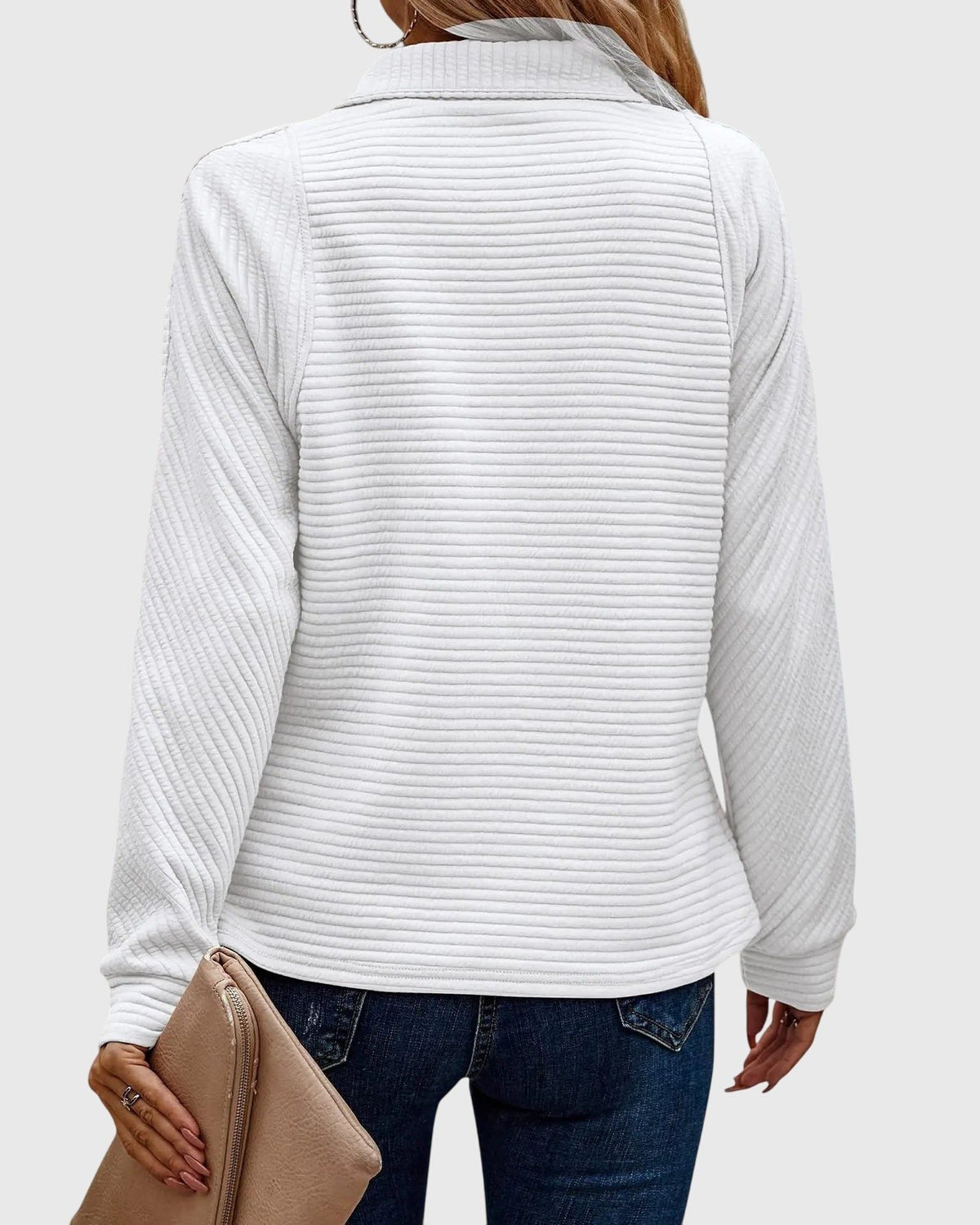 Brunna | Women's Ribbed Knit Half-Zip Jumper