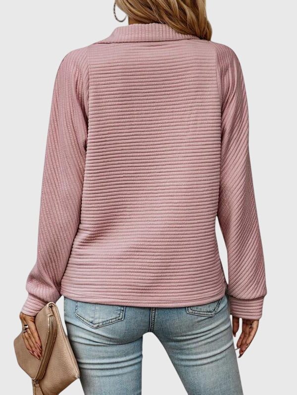 Brunna | Women's Ribbed Knit Half-Zip Jumper