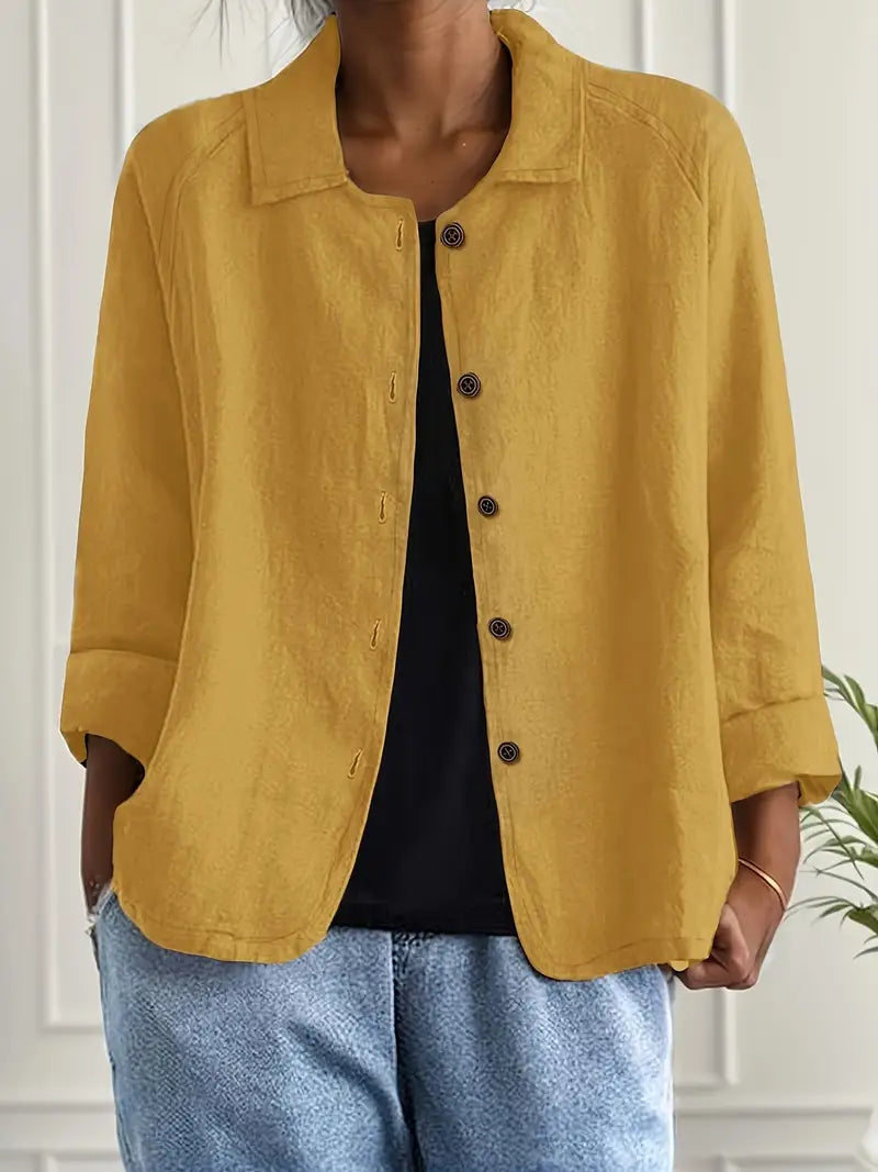 Elowenne | Women's Relaxed Button-Front Blouse