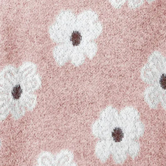 Daphne | Women's Daisy Floral Collared Half-Zip Knitted Jumper