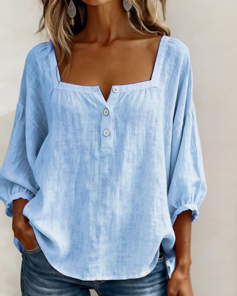 Éloïse | Women's Square Neck Balloon Sleeve Blouse