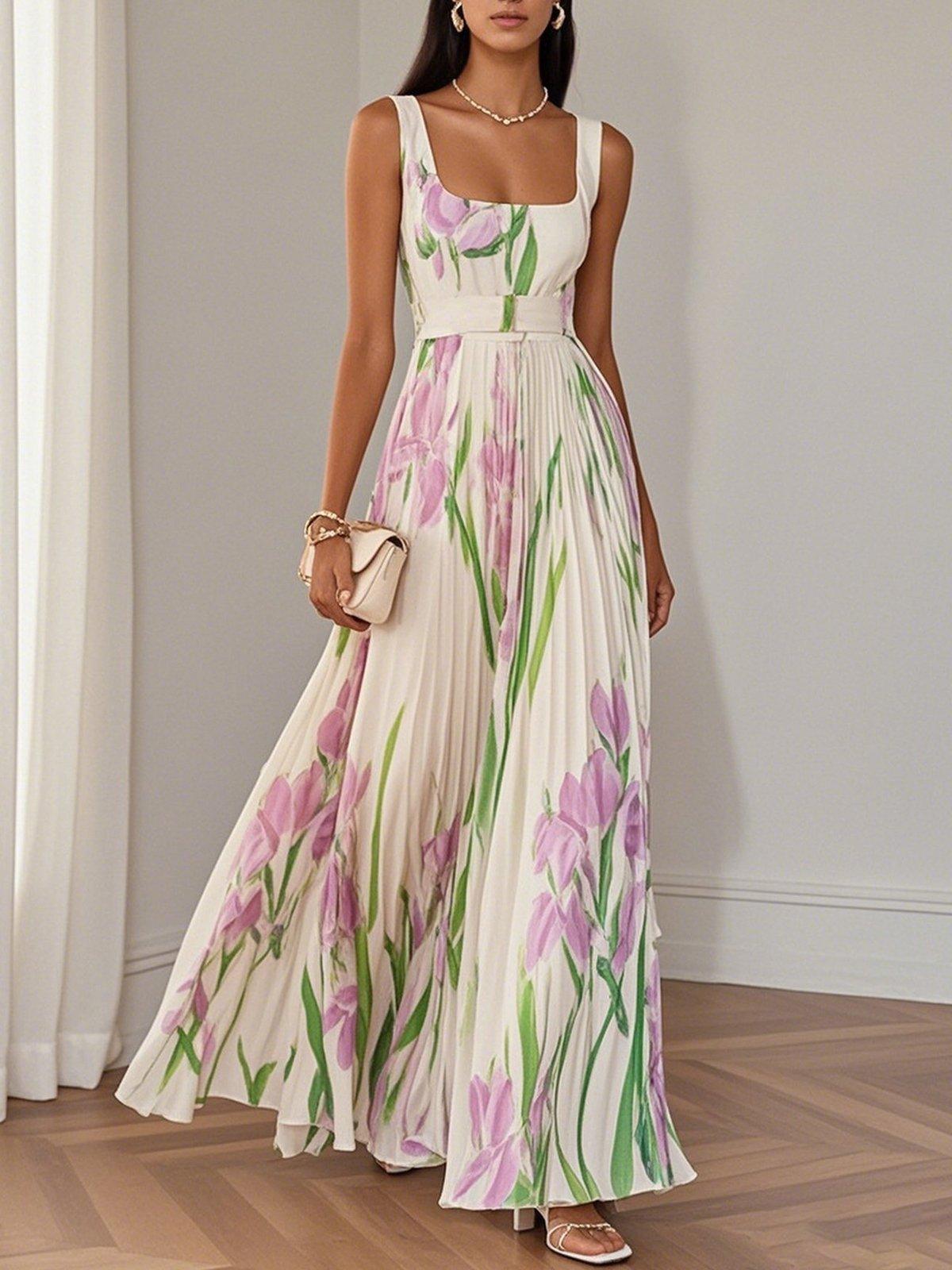 Lieselotte | Elegant Pleated Maxi Dress for Weddings