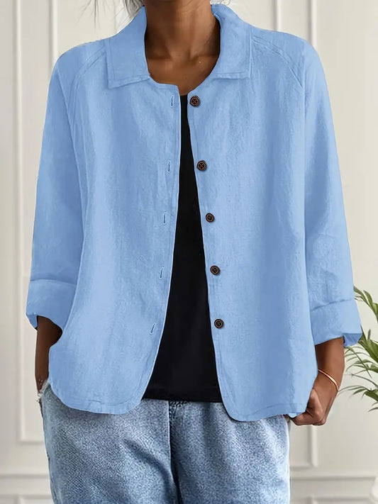 Elowenne | Women's Relaxed Button-Front Blouse