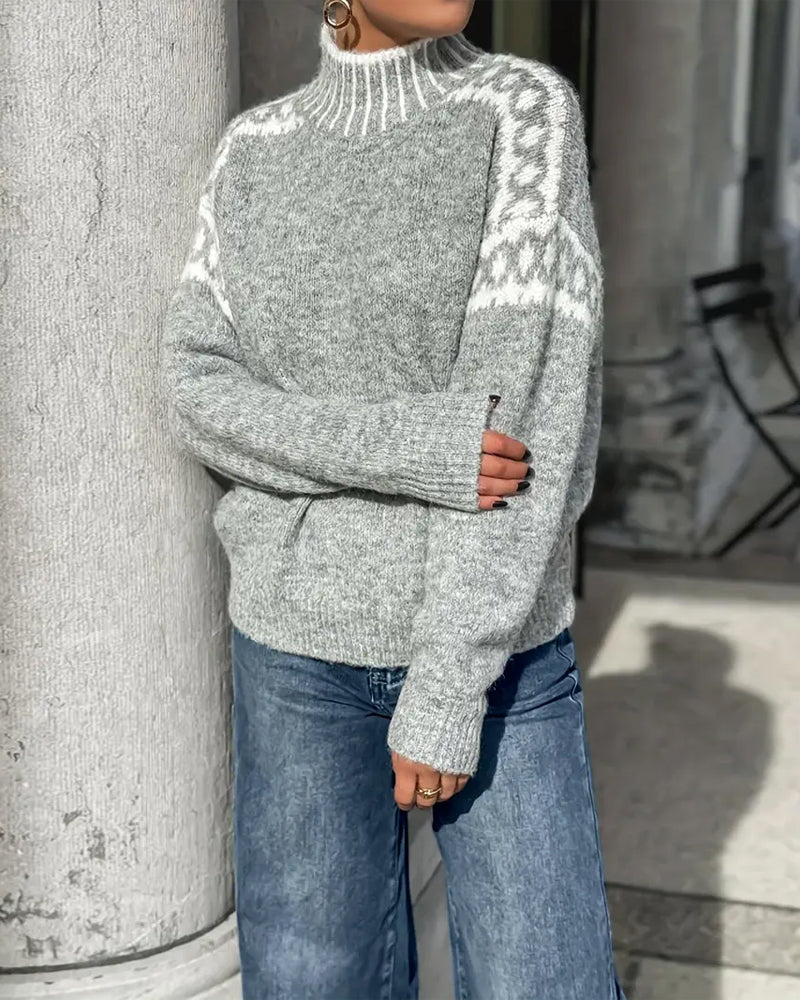 Liah | Fair Isle Crew Neck Knitted Jumper