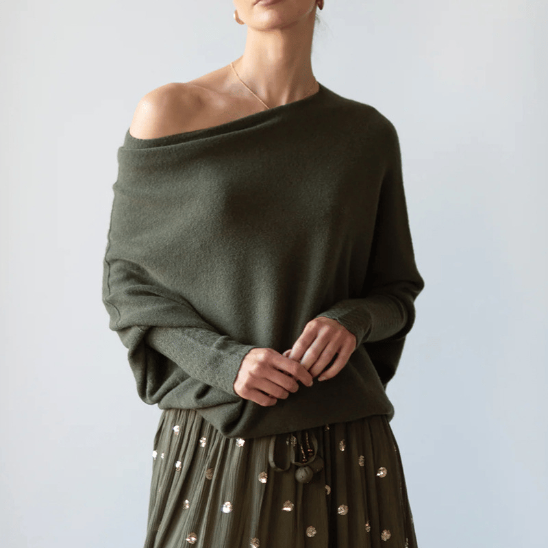Seraphina | Off Shoulder Long Sleeve Sweater for Women