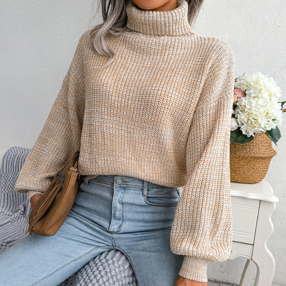 Willa | Women's Ribbed Turtleneck Jumper With Relaxed fit