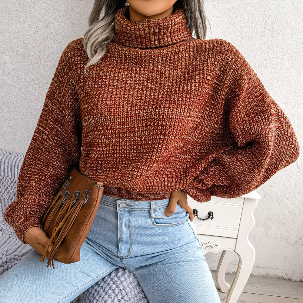 Willa | Women's Ribbed Turtleneck Jumper With Relaxed fit