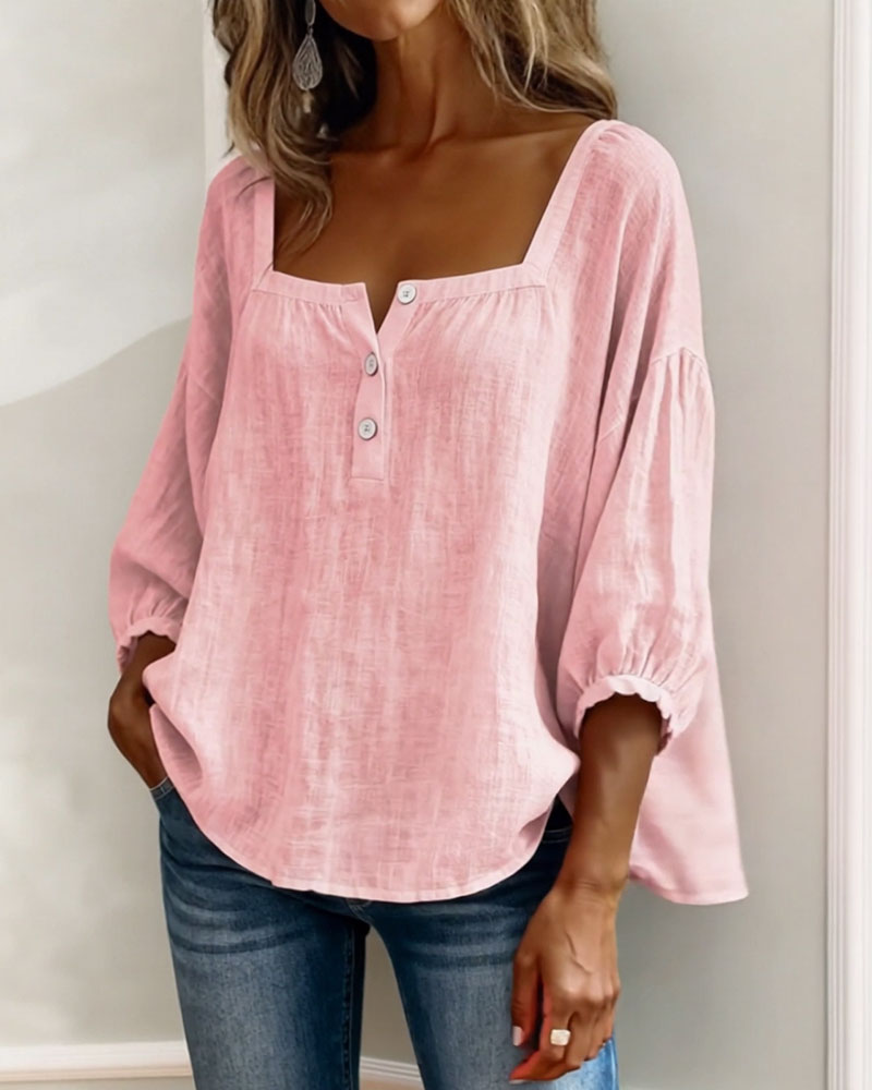 Éloïse | Women's Square Neck Balloon Sleeve Blouse