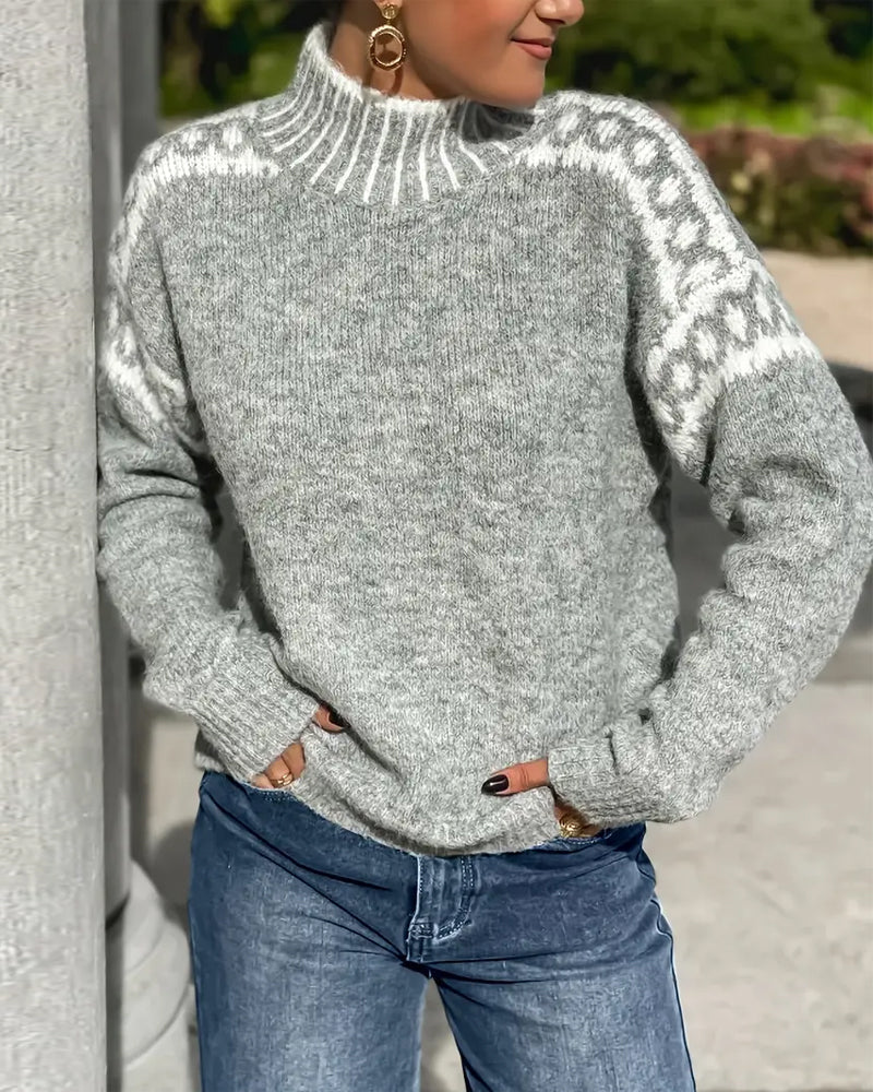 Liah | Fair Isle Crew Neck Knitted Jumper