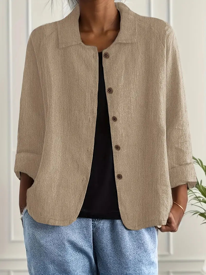Elowenne | Women's Relaxed Button-Front Blouse