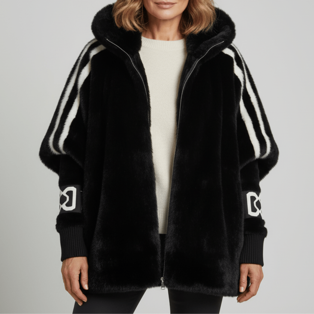 Roxanne | Women's Oversized Hooded Faux Fur Zip-Up Winter Jacket