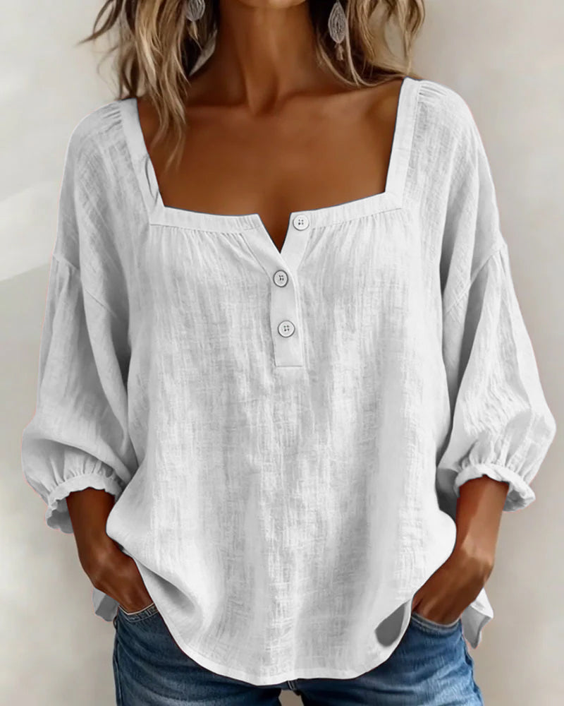 Éloïse | Women's Square Neck Balloon Sleeve Blouse