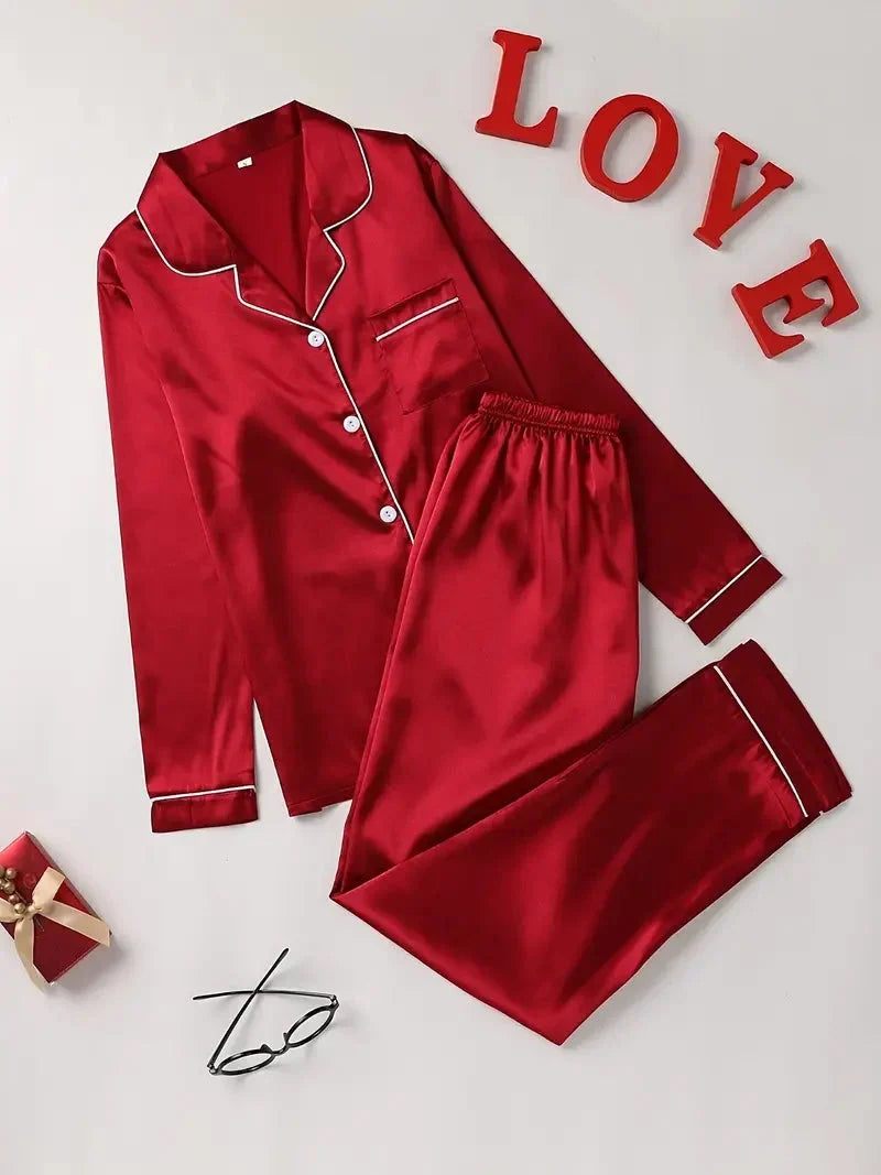 Elena | Satin-Look Pyjama Set