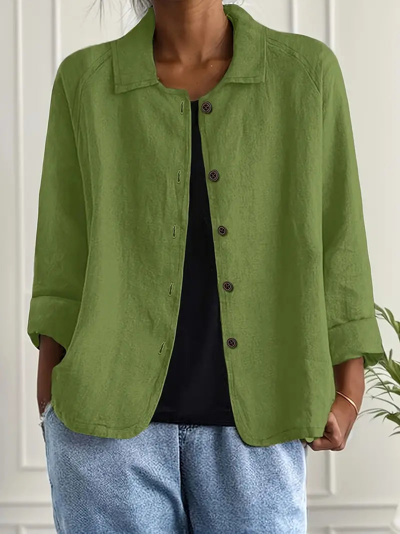 Elowenne | Women's Relaxed Button-Front Blouse