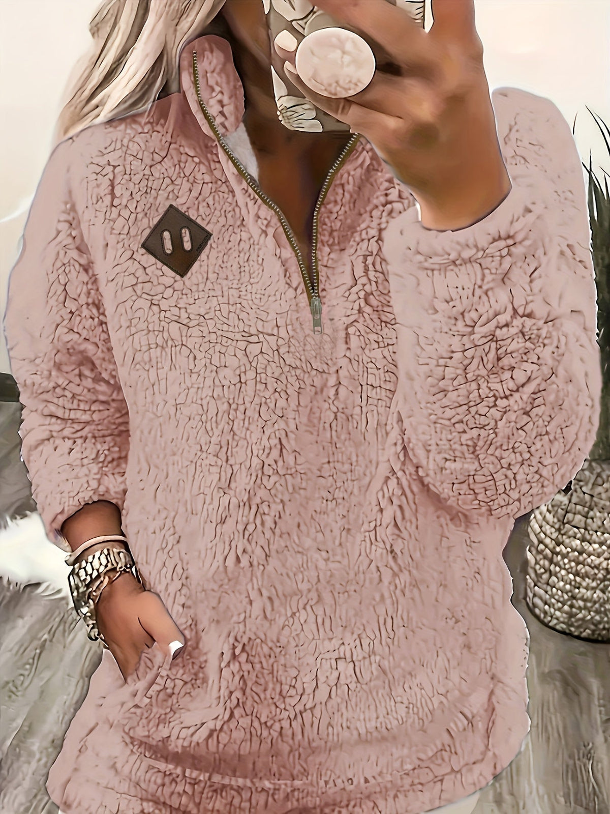 Wren | Women's Relaxed Half-Zip Textured Pullover