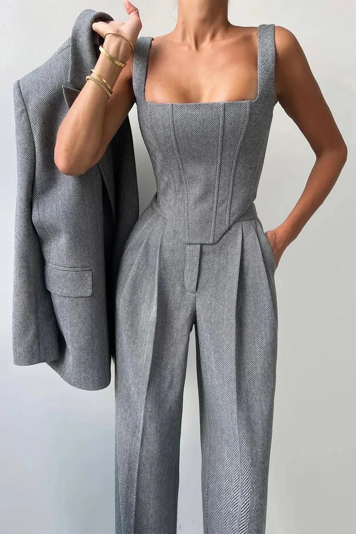 Séverine | Women's Tailored Jumpsuit and Blazer Set