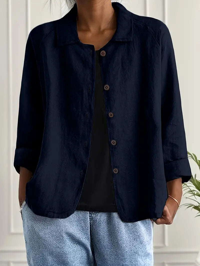 Elowenne | Women's Relaxed Button-Front Blouse