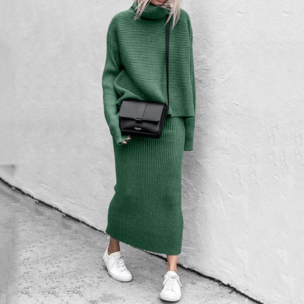 Lorienne | Women's Knit Top & Maxi Skirt Co-Ord Set