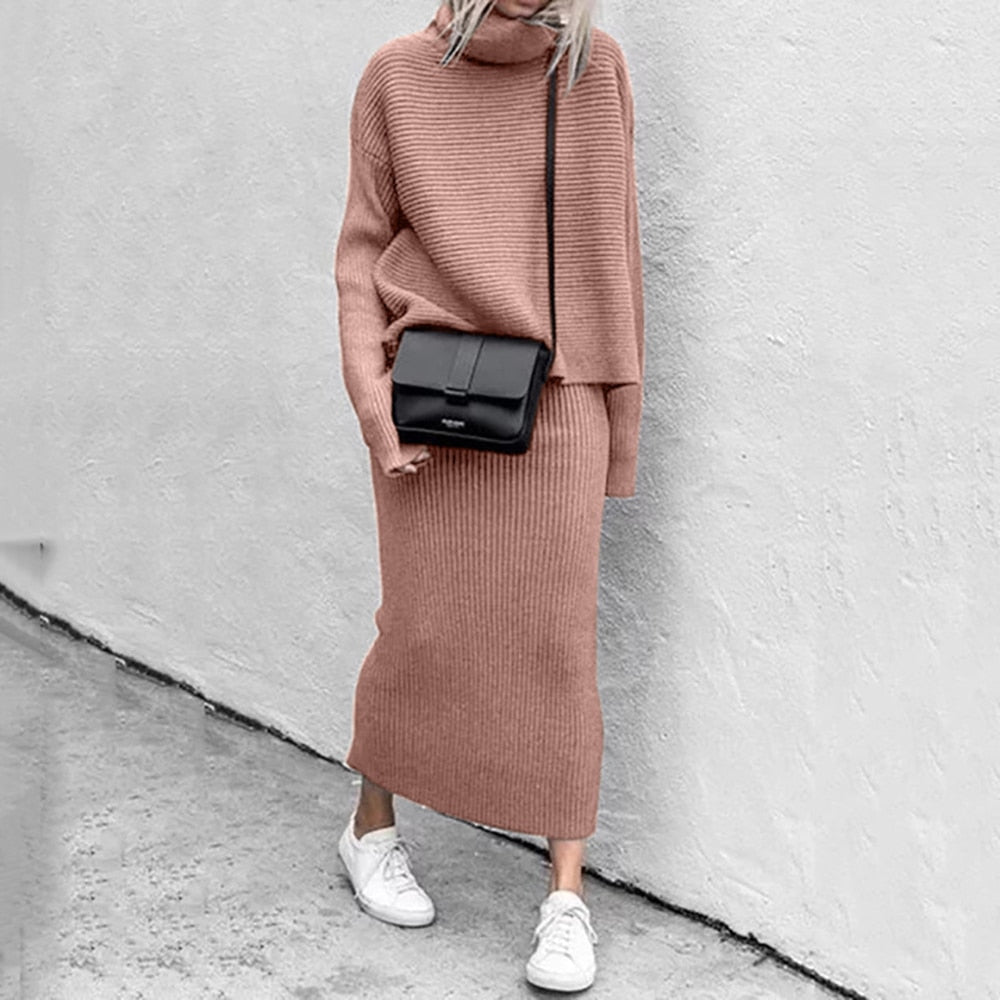 Lorienne | Women's Knit Top & Maxi Skirt Co-Ord Set