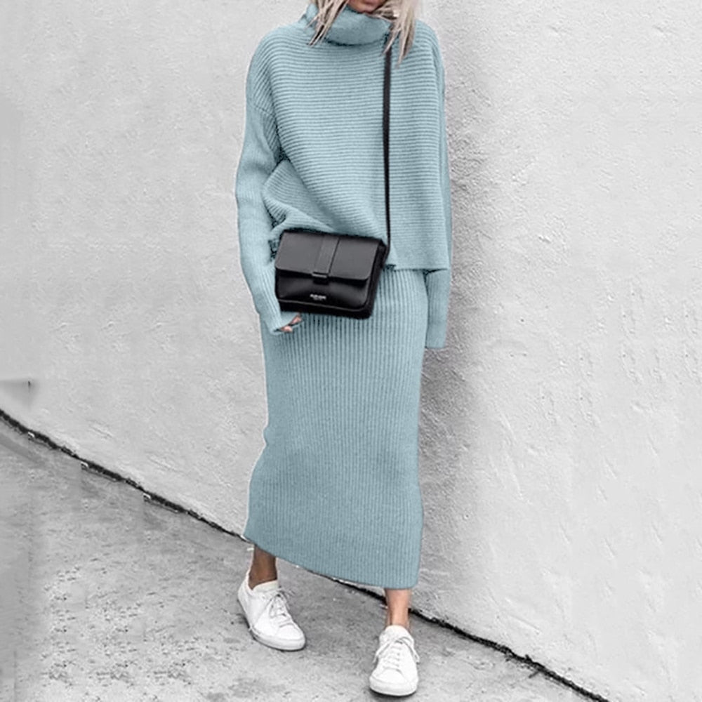 Lorienne | Women's Knit Top & Maxi Skirt Co-Ord Set