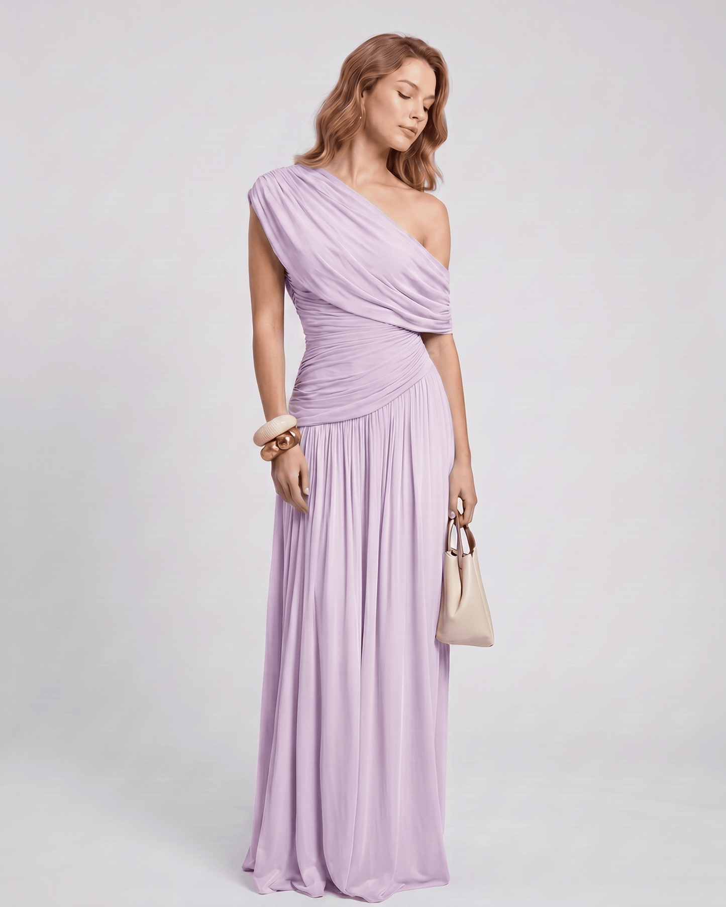 Amelia | Elegant One Shoulder Maxi Dress