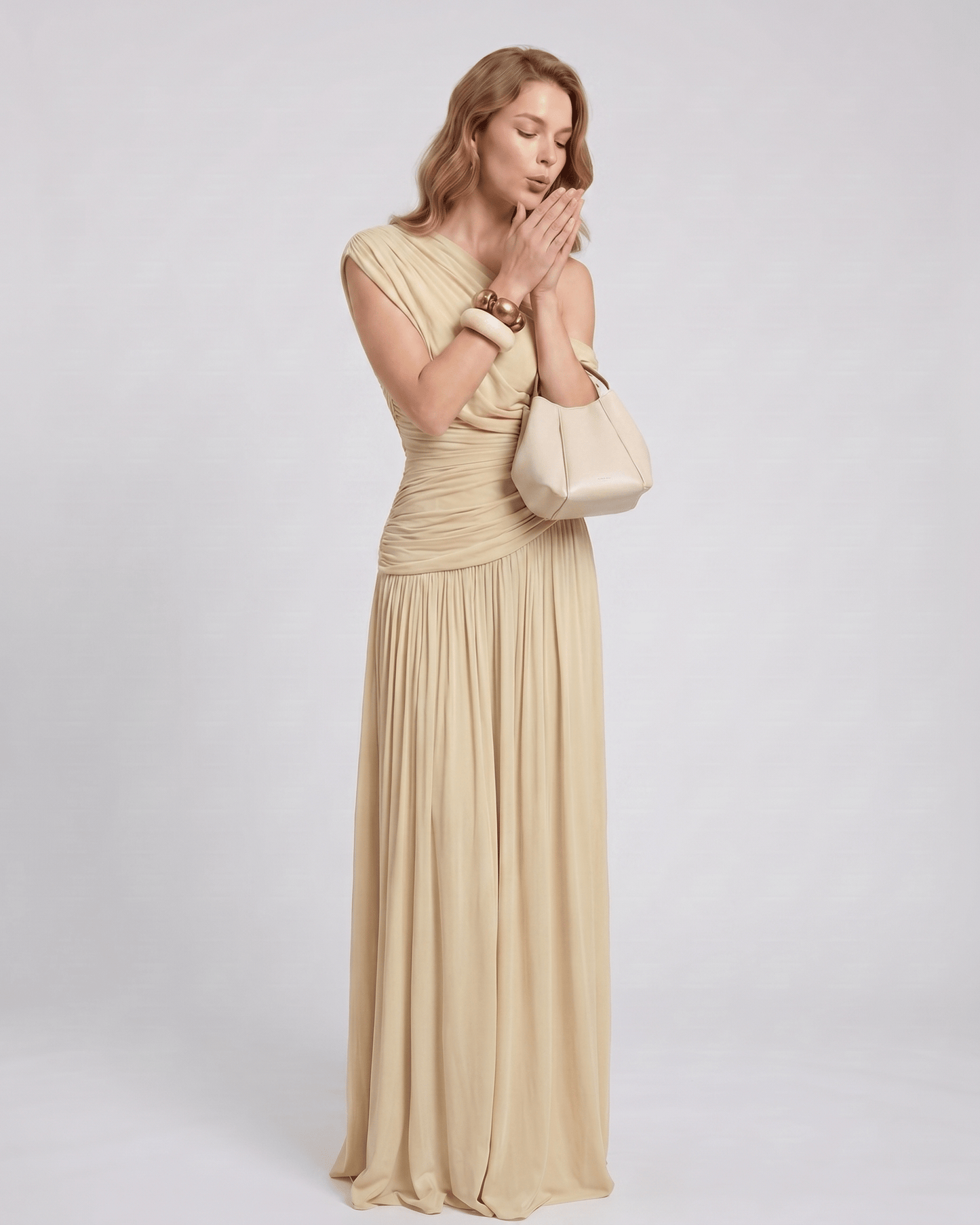 Amelia | Elegant One Shoulder Maxi Dress