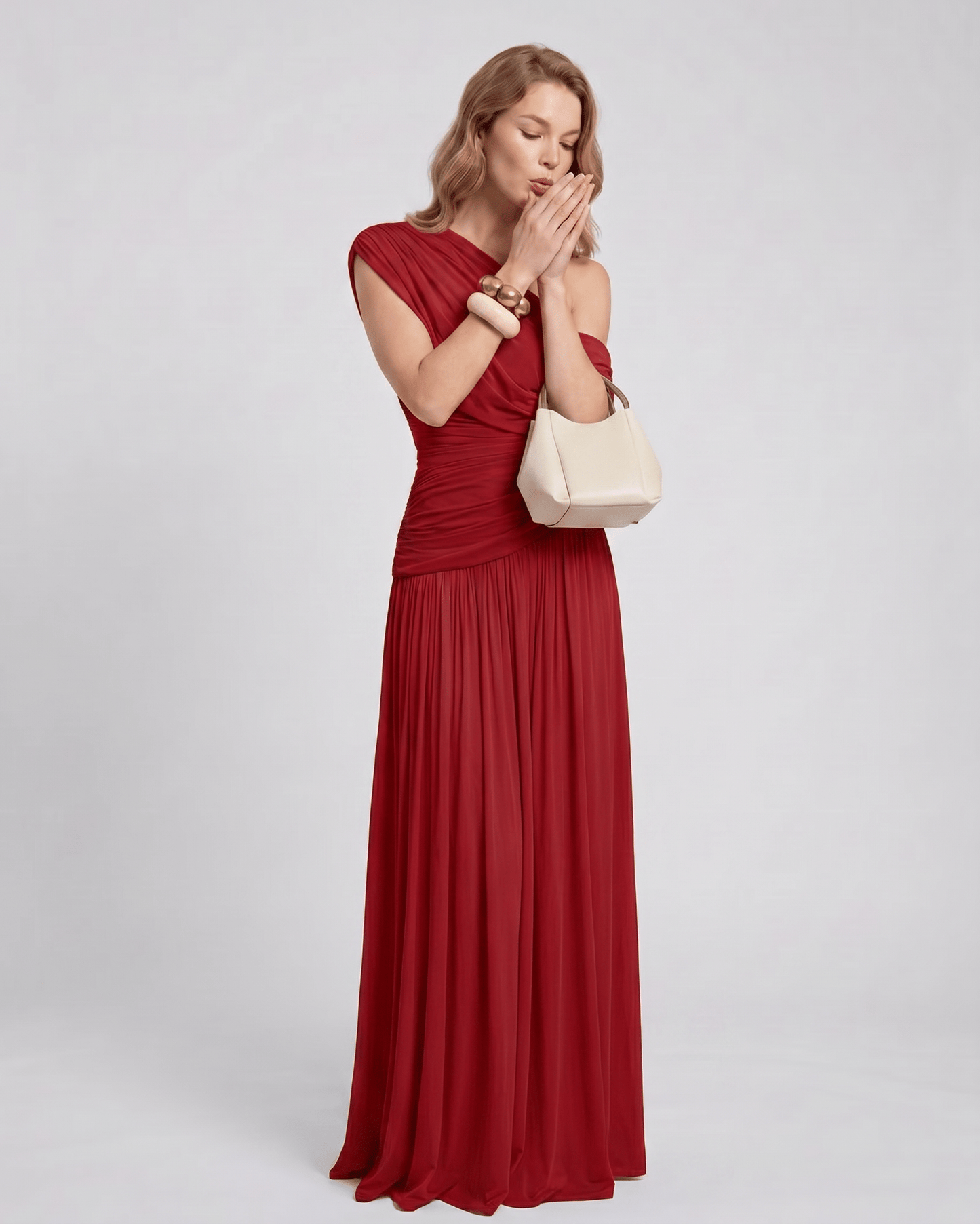 Amelia | Elegant One Shoulder Maxi Dress