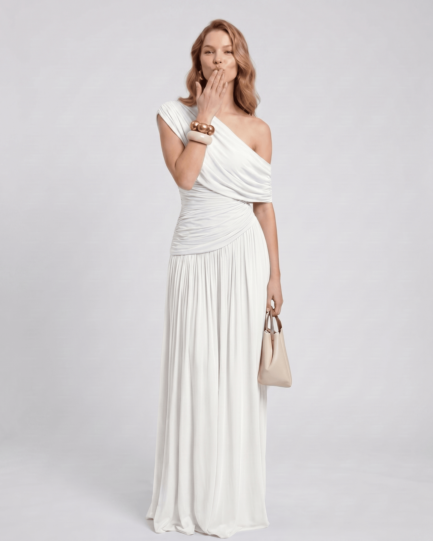 Amelia | Elegant One Shoulder Maxi Dress