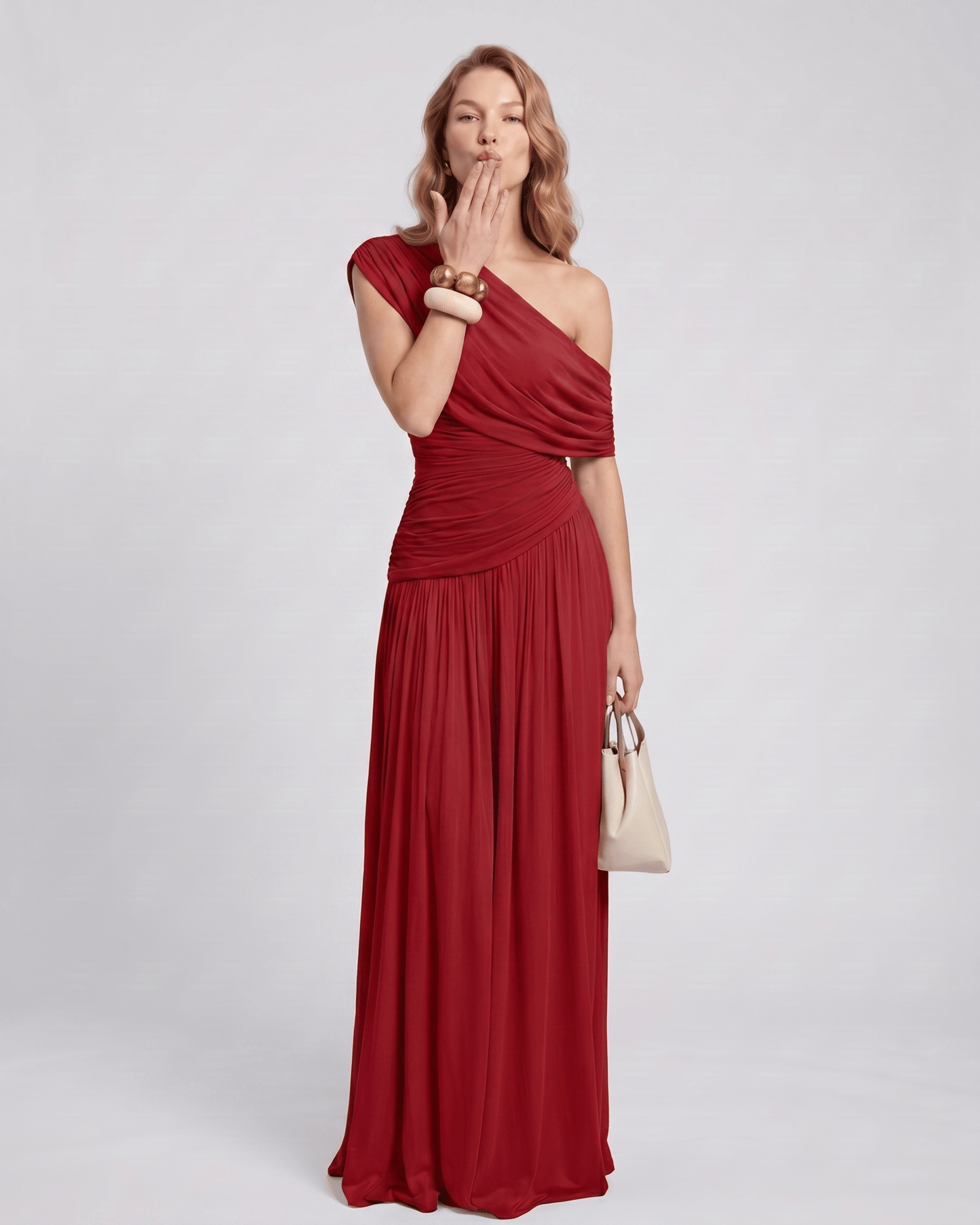 Amelia | Elegant One Shoulder Maxi Dress