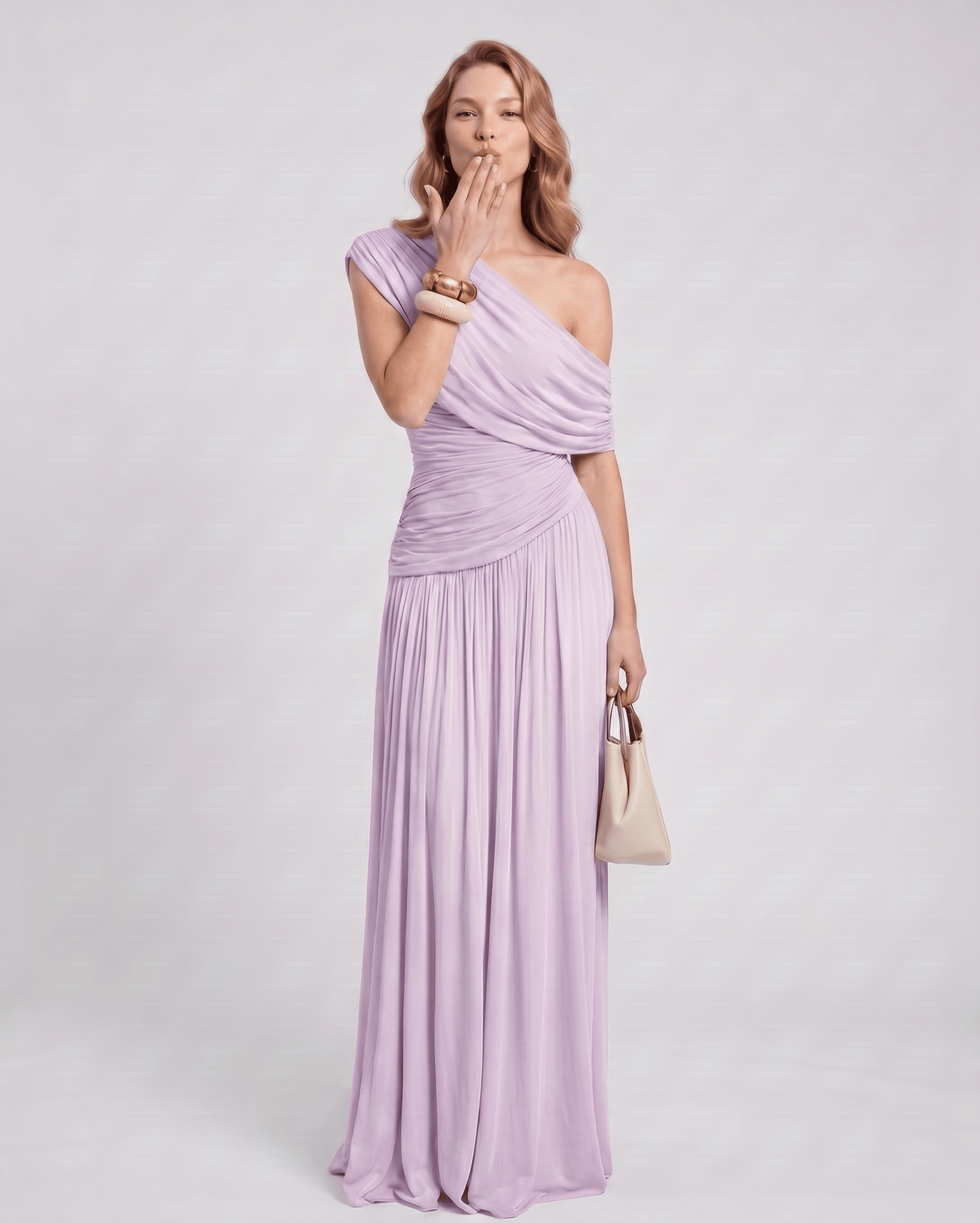 Amelia | Elegant One Shoulder Maxi Dress