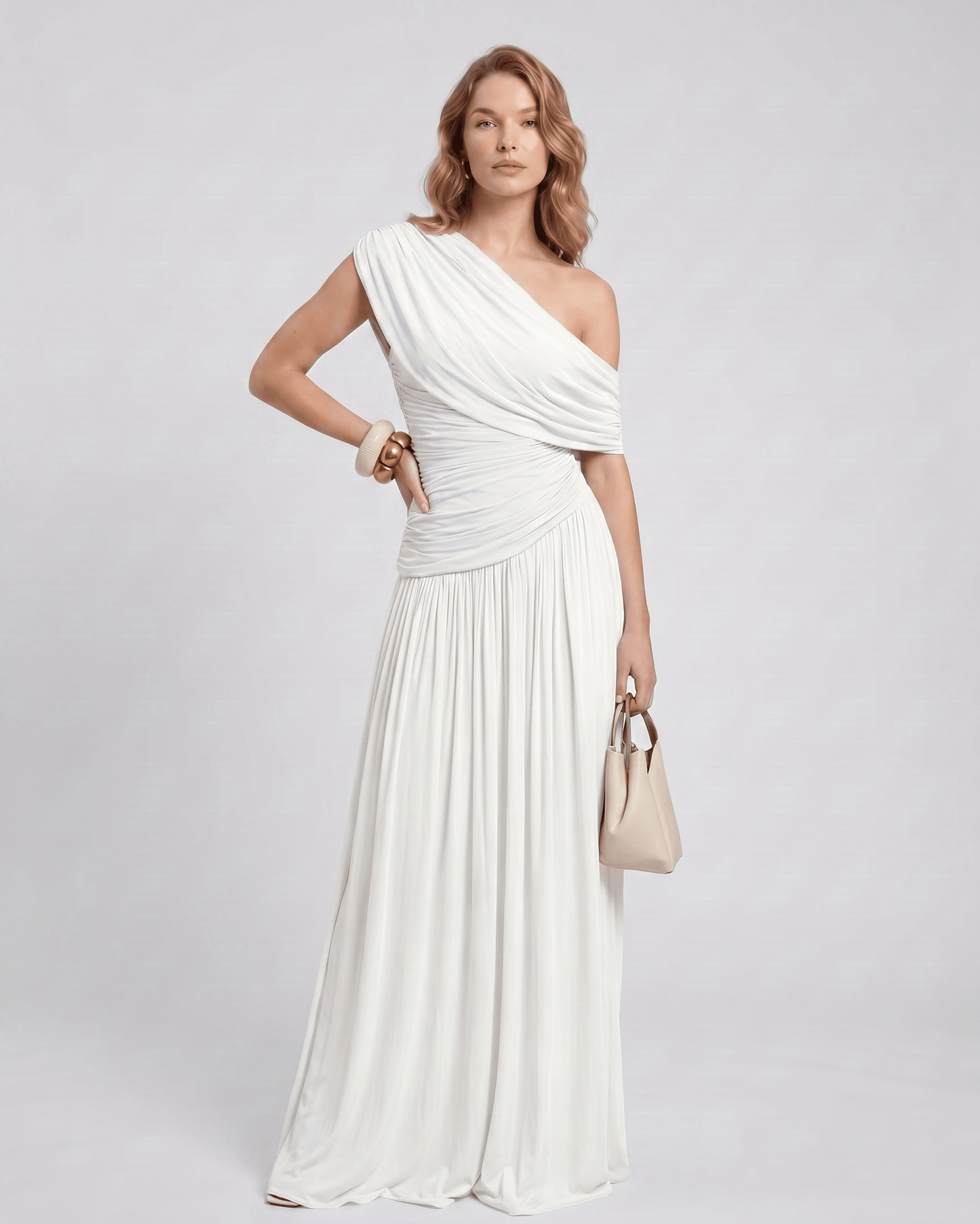 Amelia | Elegant One Shoulder Maxi Dress
