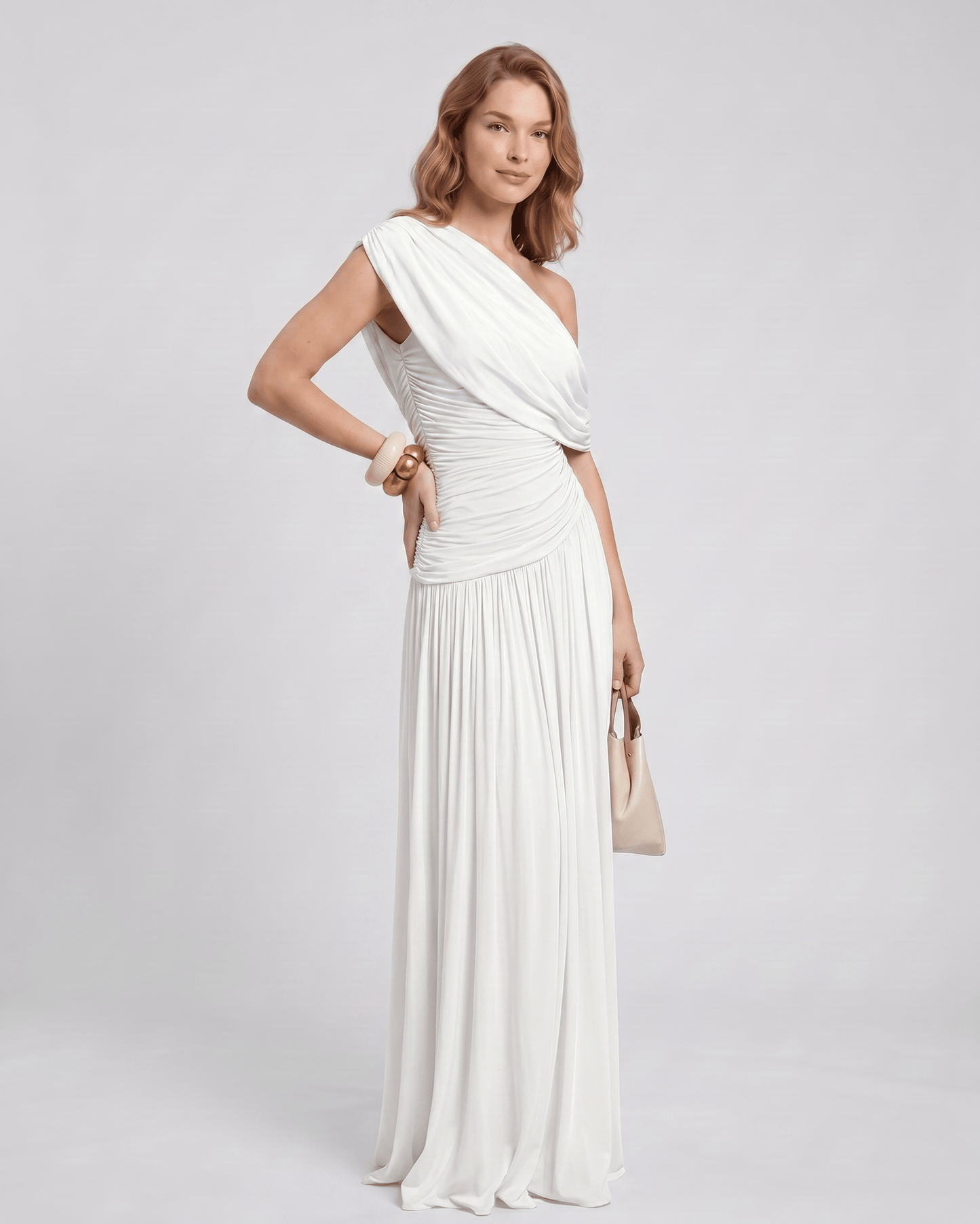 Amelia | Elegant One Shoulder Maxi Dress