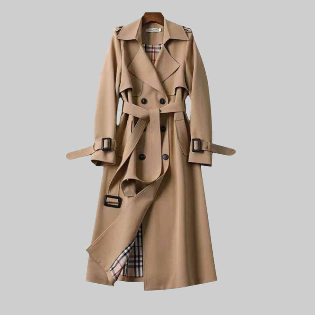 Emily | Double-Breasted Trench Coat, Belted Long Fit