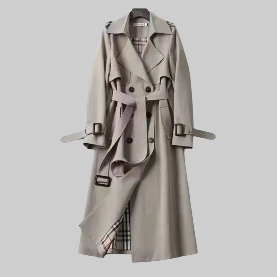 Emily | Double-Breasted Trench Coat, Belted Long Fit