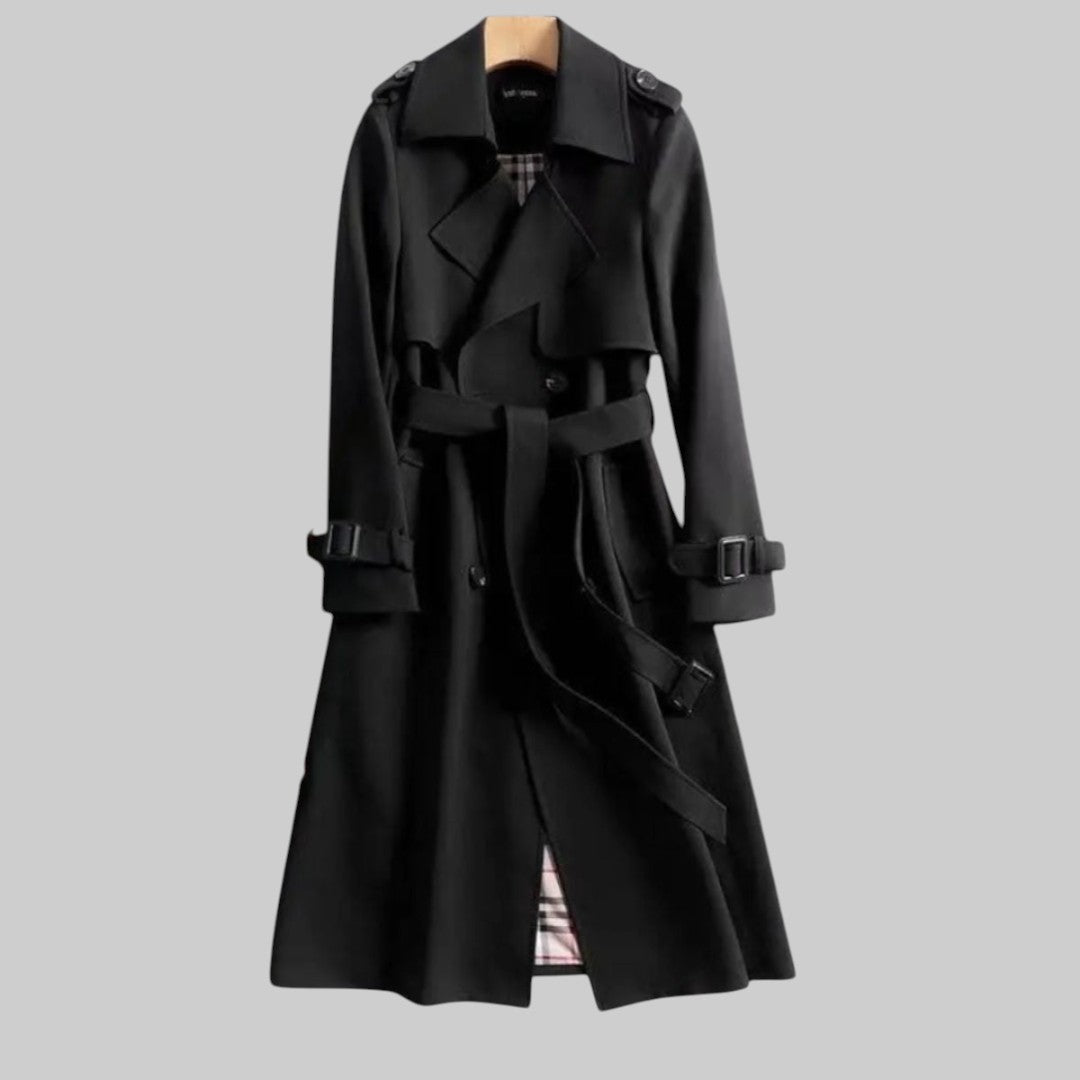 Emily | Double-Breasted Trench Coat, Belted Long Fit