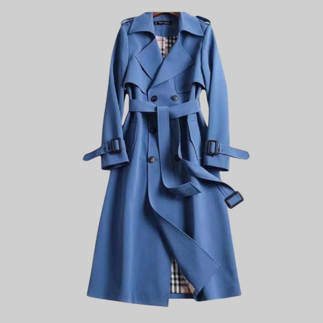 Emily | Double-Breasted Trench Coat, Belted Long Fit