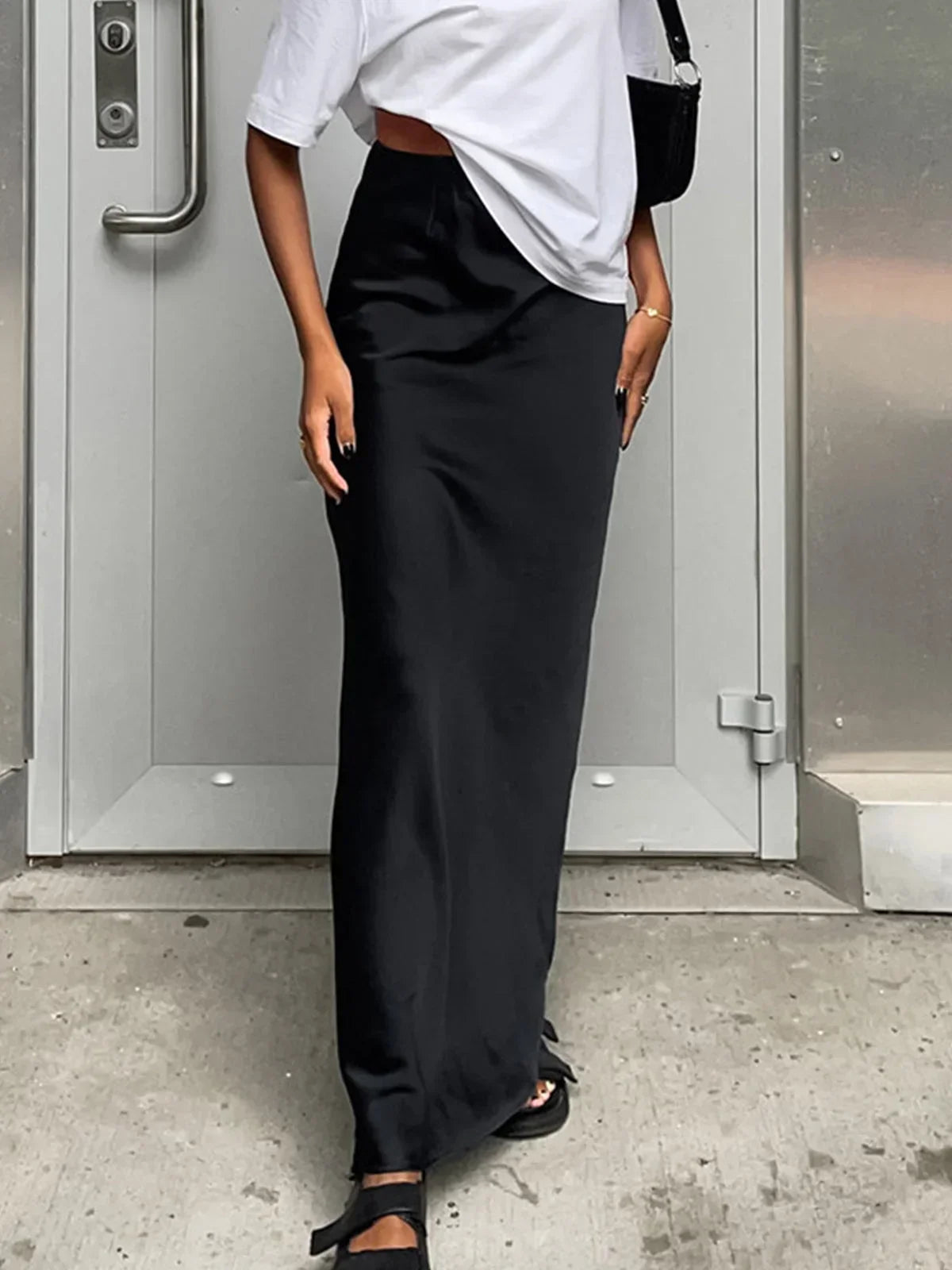 Éloise | Elegant Satin Maxi Skirt