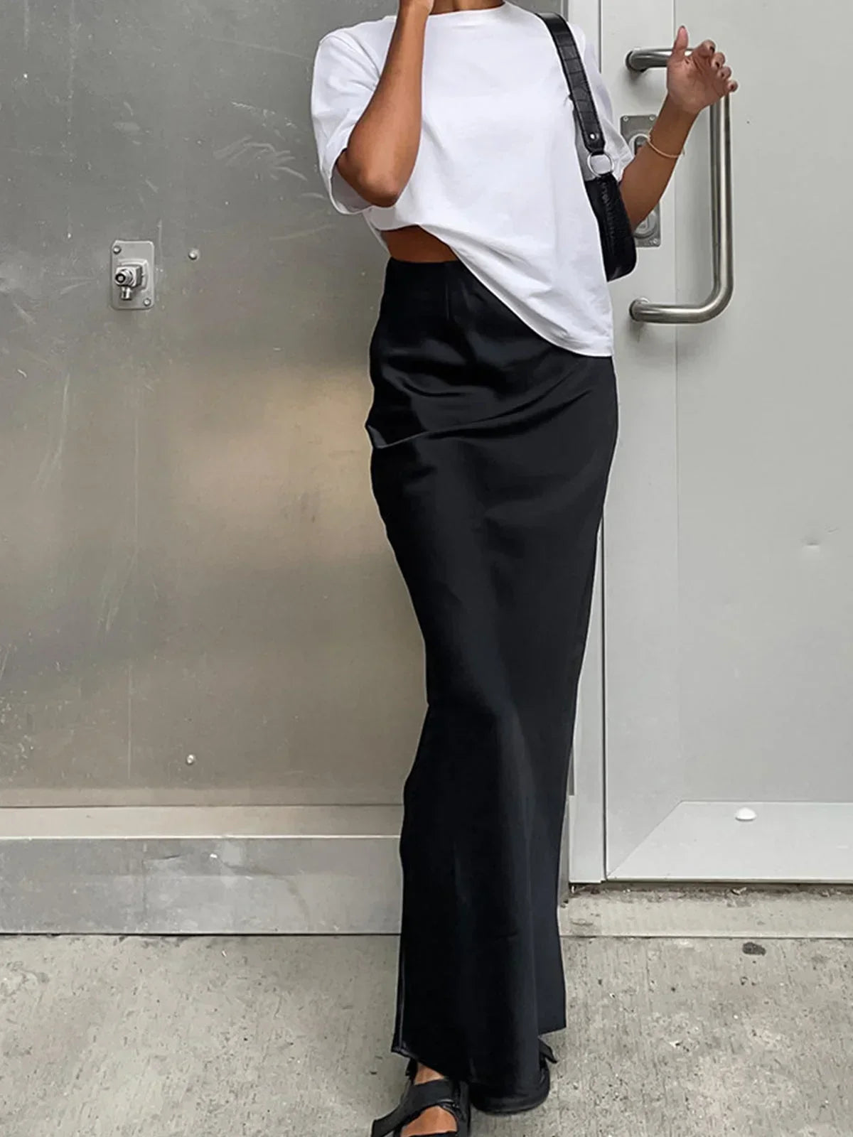 Éloise | Elegant Satin Maxi Skirt