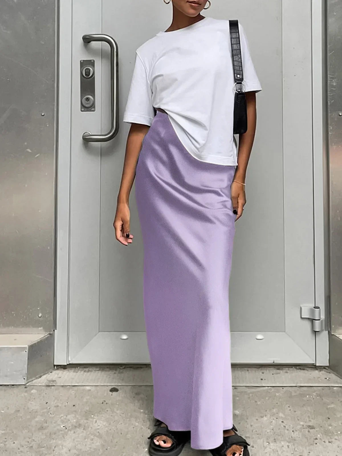 Éloise | Elegant Satin Maxi Skirt