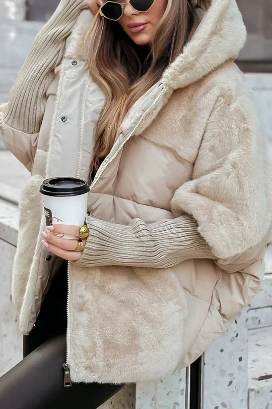 Perpetua | Women's Hooded Faux Fur Puffer Jacket