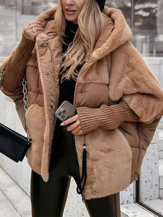 Perpetua | Women's Hooded Faux Fur Puffer Jacket