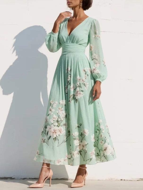 Rosalie | Elegant Floral Midi Dress