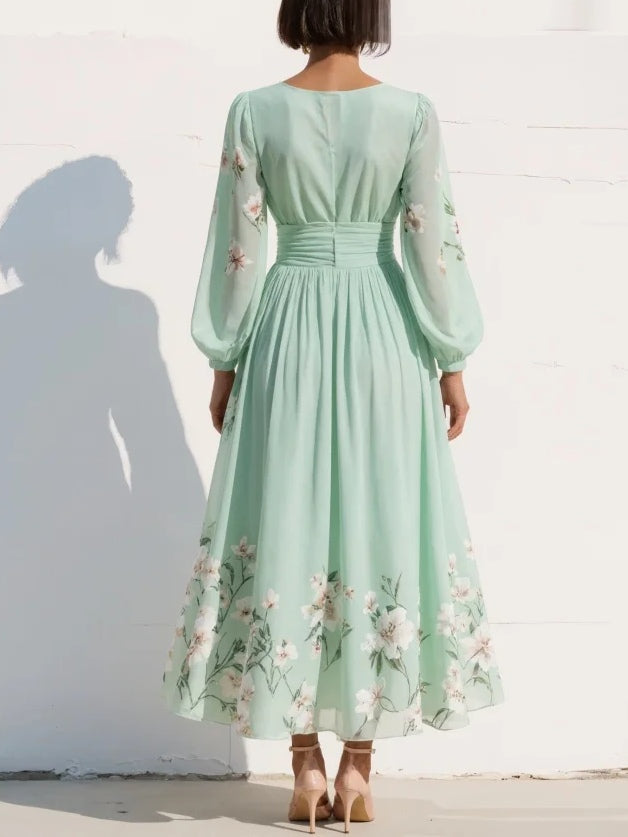 Rosalie | Elegant Floral Midi Dress