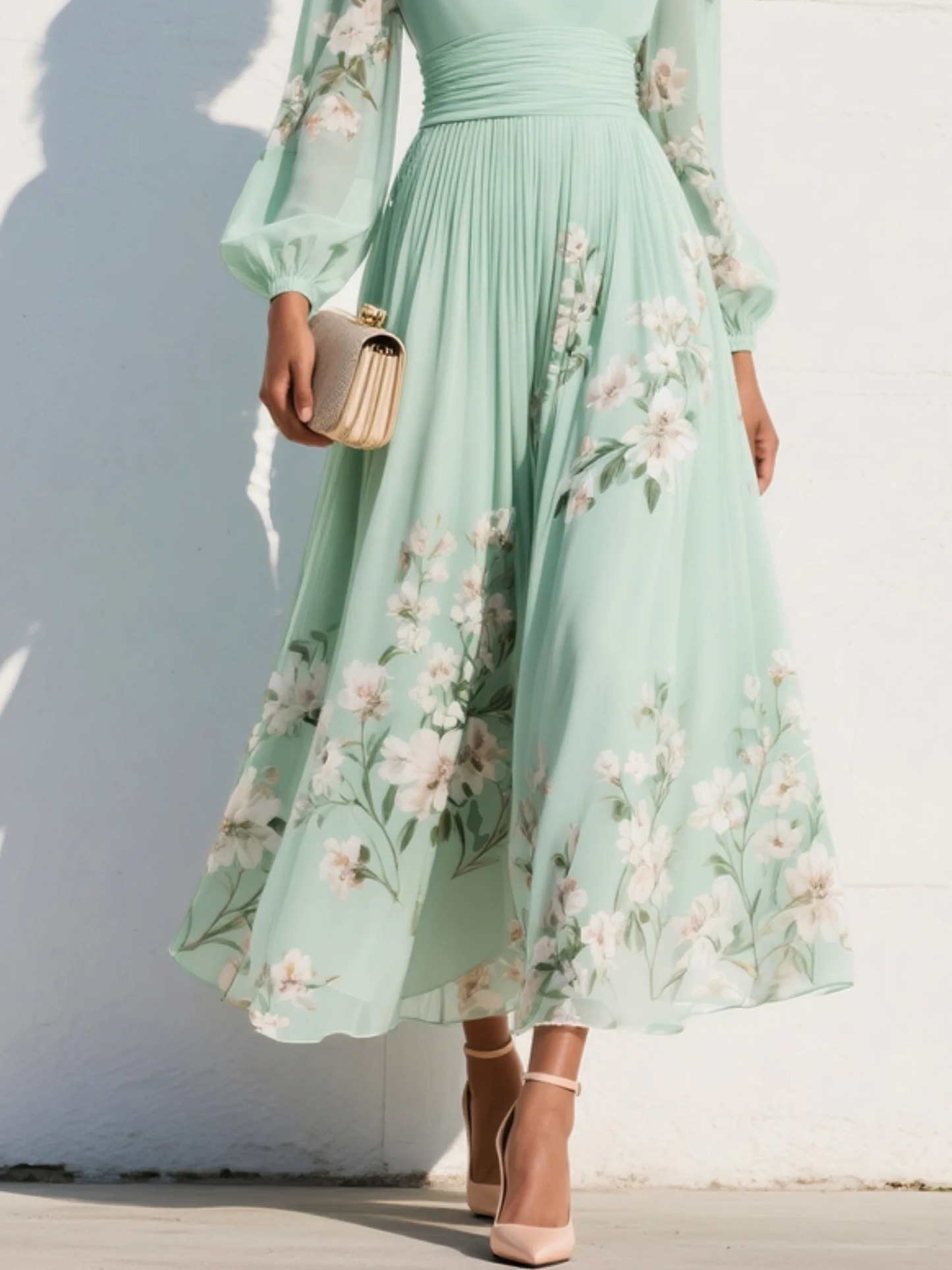 Rosalie | Elegant Floral Midi Dress