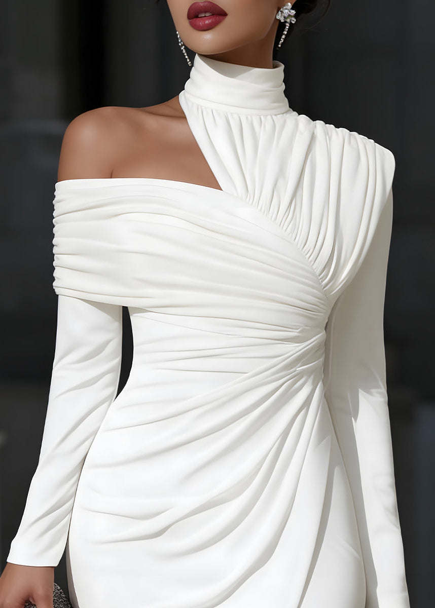 Valentina | Elegant One Shoulder Bodycon Midi Dress