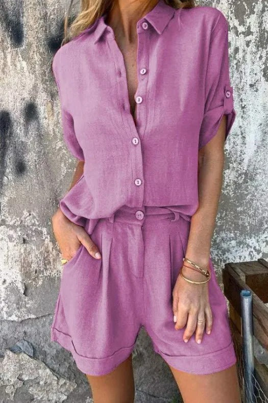 Luna | Casual Summer Shirt & Shorts Set