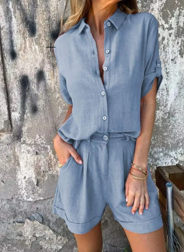 Luna | Casual Summer Shirt & Shorts Set