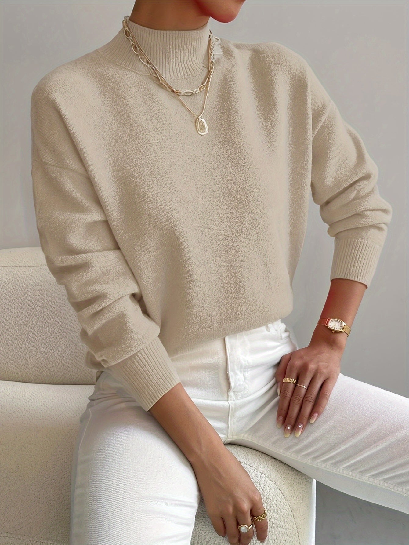 Élodie | Women's Classic Crew Neck Knit Sweater