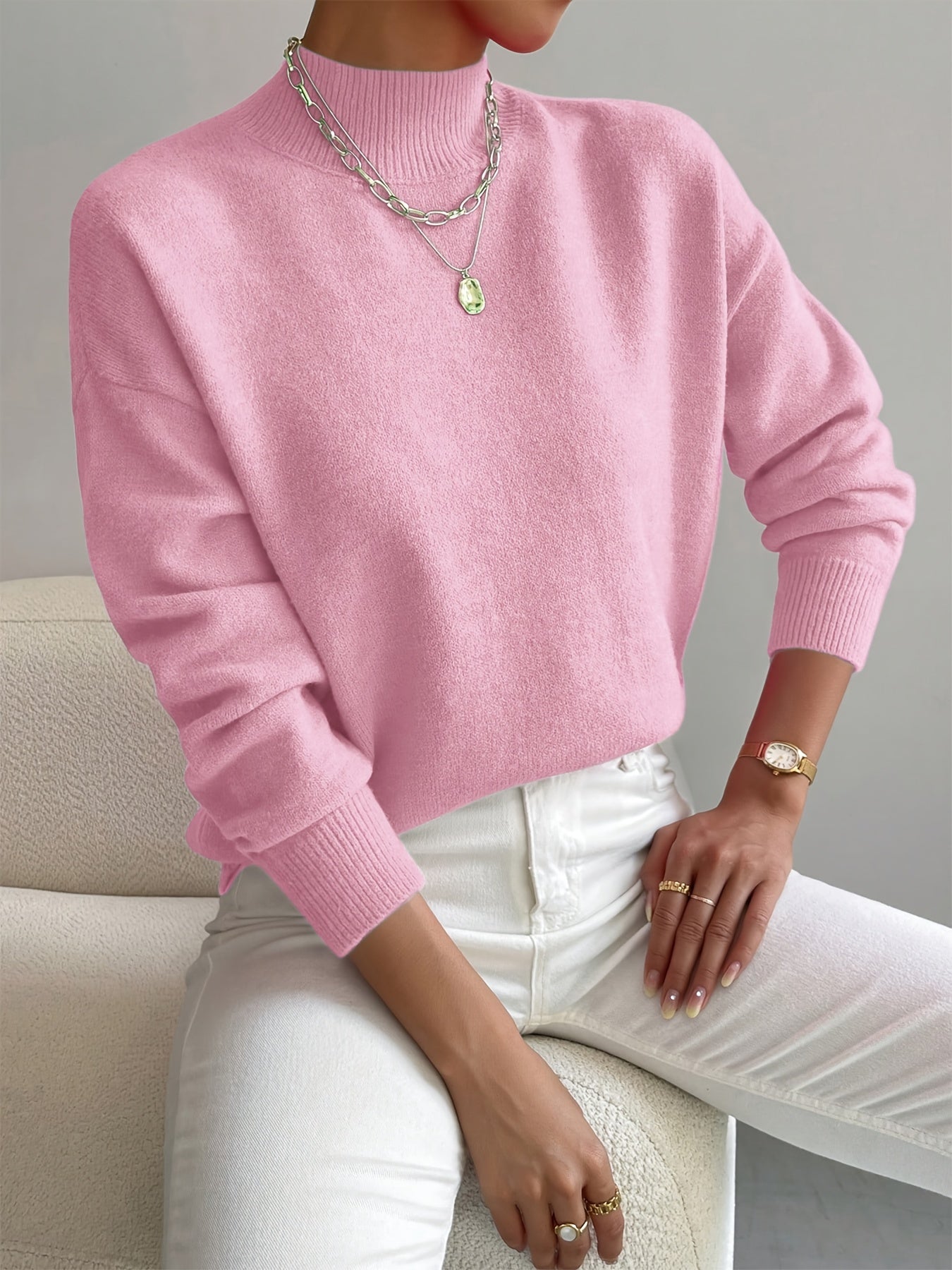 Élodie | Women's Classic Crew Neck Knit Sweater