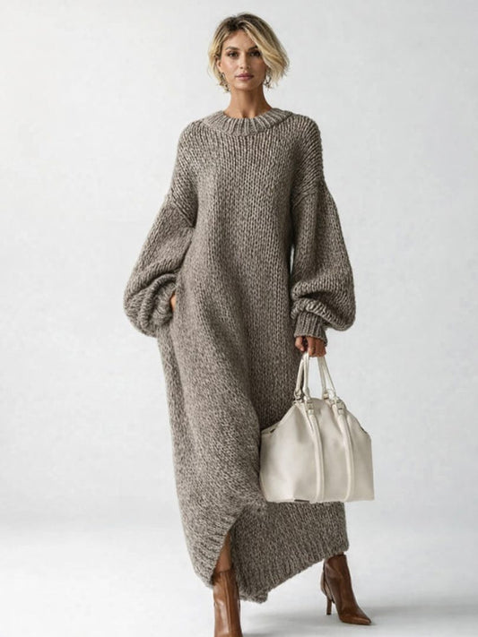 Orelia | Women's Oversized Ribbed Knit Maxi Sweater Dress